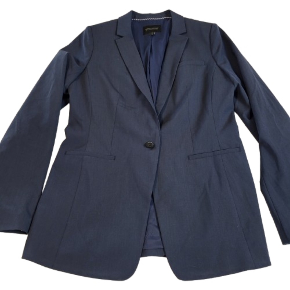 Banana Republic Long and Lean Blazer Sports Coat Italian Wool Navy Size 12‎ Tall